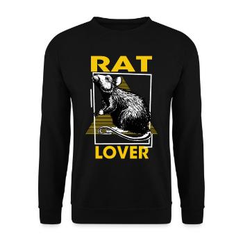 Rat Lover - Rodent, Rat, Rato - Unisex Sweatshirt - black - Front - Alina (178cm) & Michal (187cm)