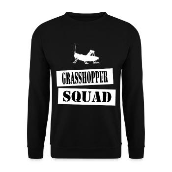 join the grasshopper squad - Unisex Sweatshirt - black - Front - Alina (178cm) & Michal (187cm)