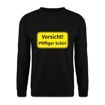 Schiri Design für Fussball Schiedsrichter - Unisex Pullover - Schwarz - Vorne - Alina (178cm) & Michal (187cm)