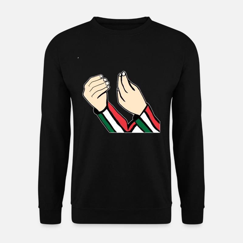 Conception de drapeau italien avec italien - Sweat-shirt Unisexe - noir