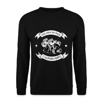 V6 Engine and Design for Car Mechanic - Unisex Sweatshirt - black - Front - Alina (178cm) & Michal (187cm)