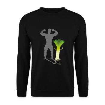 La conception de la pompe de fitness Leek comme motivation sportive - Sweat-shirt Unisexe - noir - Devant - Alina (178cm) & Michal (187cm)