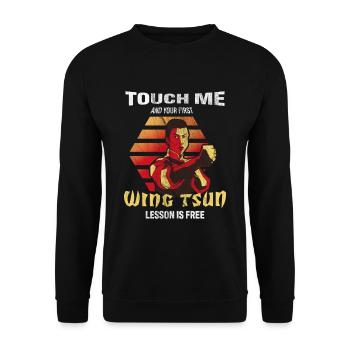 Wing Chung Design für MMA Kampfsport - Unisex Sweatshirt - black - Front - Alina (178cm) & Michal (187cm)