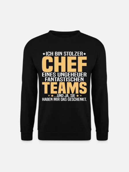 Lustig Chef Boss Mitarbeiter Beruf Spruch Geschenk - Unisex Pullover - Schwarz