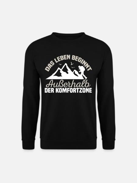 Lustig Wandern Hiking Sprüche Berge Geschenk - Unisex Pullover - Schwarz