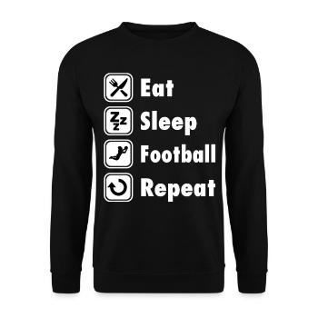 Funny Football Tshirt - Unisex Pullover - Schwarz - Vorne - Alina (178cm) & Michal (187cm)