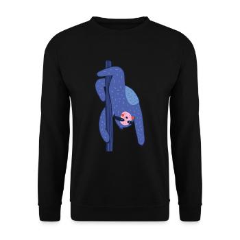Pole Dance Faultier - Unisex Pullover - Schwarz - Vorne - Alina (178cm) & Michal (187cm)