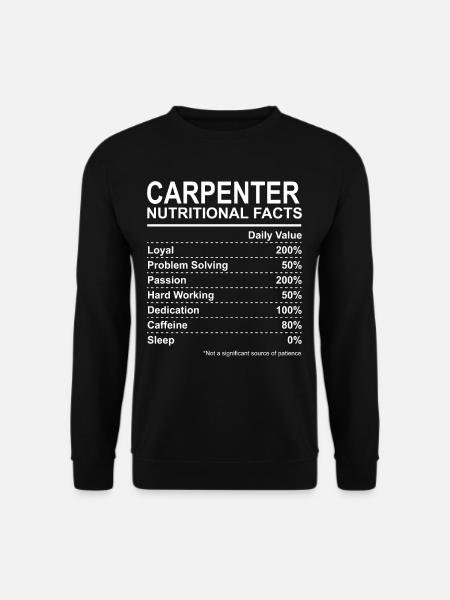 Carpenter Nutritional Facts - Sweat-shirt Unisexe - noir