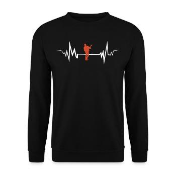 e-guitare - Sweat-shirt Unisexe - noir - Devant - Alina (178cm) & Michal (187cm)