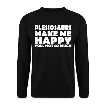 Funny Trex Tee Shirt - Sweat-shirt Unisexe - noir - Devant - Alina (178cm) & Michal (187cm)