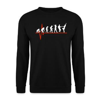Swing Dance Heartbeat - EVOLUTION OF SWING DANCE - Unisex Pullover - Schwarz - Vorne - Alina (178cm) & Michal (187cm)