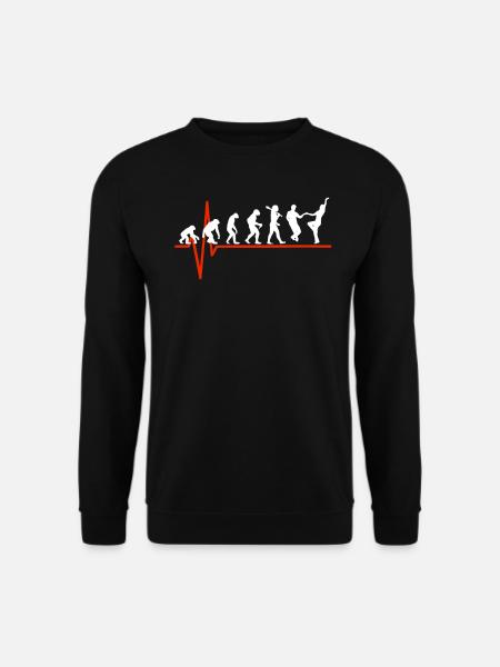 Swing Dance Heartbeat - EVOLUTION OF SWING DANCE - Unisex Pullover - Schwarz