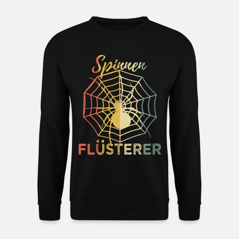 Lustig Spinnen Flüsterer Retro Spruch Geschenk - Unisex Pullover - Schwarz