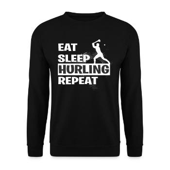 HURLING - Unisex Pullover - Schwarz - Vorne - Alina (178cm) & Michal (187cm)