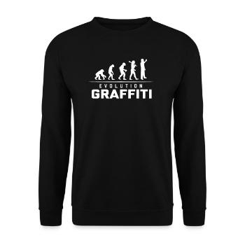 EVOLUTION DES GRAFFITI - Sweat-shirt Unisexe - noir - Devant - Alina (178cm) & Michal (187cm)