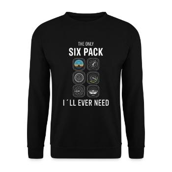 Pilot aviator design for pilot flight instructor flight - Unisex Sweatshirt - black - Front - Alina (178cm) & Michal (187cm)