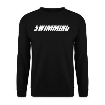 Swimming Team Fan Coach T-shirt - Unisex Sweatshirt - black - Front - Alina (178cm) & Michal (187cm)