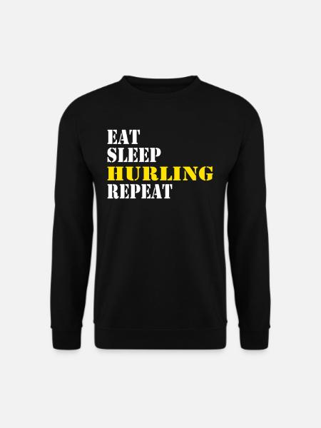 eat sleep hurling repeat - Unisex Sweatshirt - black