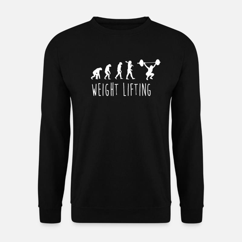Weight lifting evolution - Unisex Sweatshirt - black