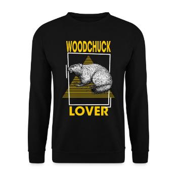 Woodchuck Lover - Bosmarmot, marmot, marmot ju - Unisex Sweatshirt - black - Front - Alina (178cm) & Michal (187cm)