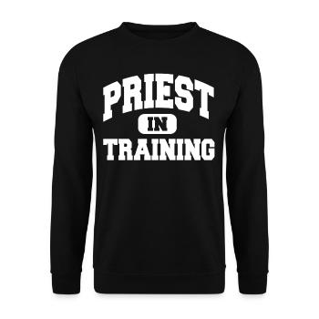 Priest In Training - Unisex Sweatshirt - black - Front - Alina (178cm) & Michal (187cm)