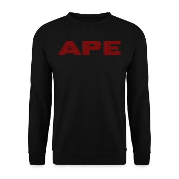 Ape Dotted Text Design - Unisex Sweatshirt - black - Front - Alina (178cm) & Michal (187cm)