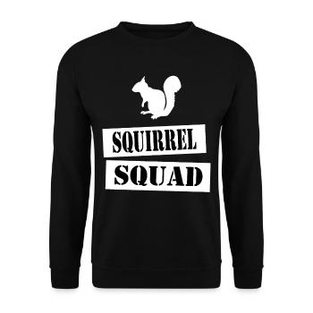 join the squirrel squad - Unisex Sweatshirt - black - Front - Alina (178cm) & Michal (187cm)