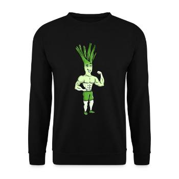 La conception de la pompe de fitness Leek comme motivation sportive - Sweat-shirt Unisexe - noir - Devant - Alina (178cm) & Michal (187cm)