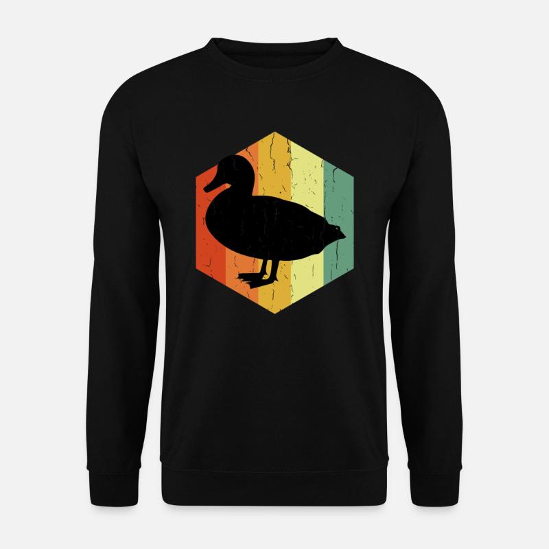 Distressed Duck Ente Hexagon - Unisex Pullover - Schwarz
