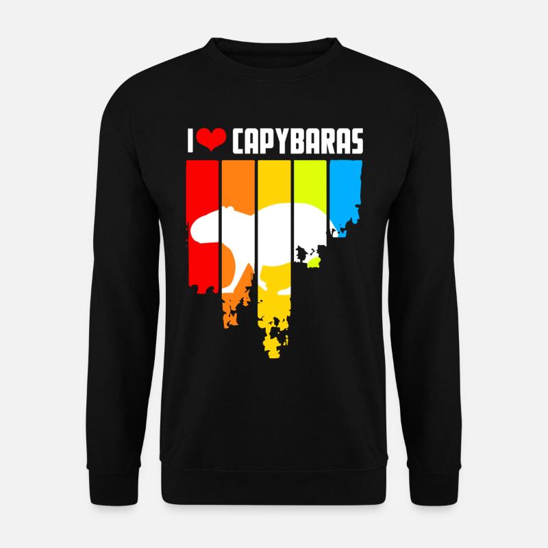 Retro capybara design - Unisex Sweatshirt - black