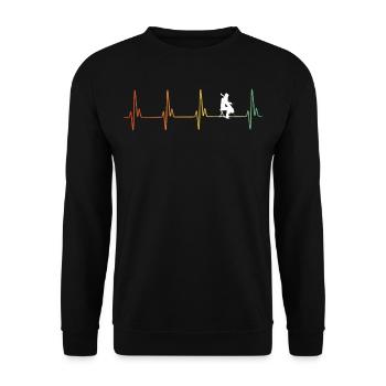 Battement de coeur de violoncelle vintage - Sweat-shirt Unisexe - noir - Devant - Alina (178cm) & Michal (187cm)