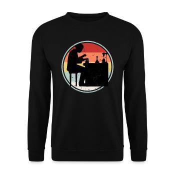 Microbiologist VINTAGE COLLECTION - Unisex Sweatshirt - black - Front - Alina (178cm) & Michal (187cm)