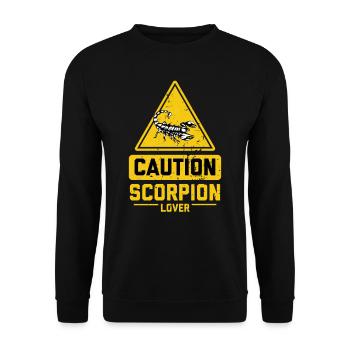 CAUTION Scorpion Lover - Unisex Pullover - Schwarz - Vorne - Alina (178cm) & Michal (187cm)