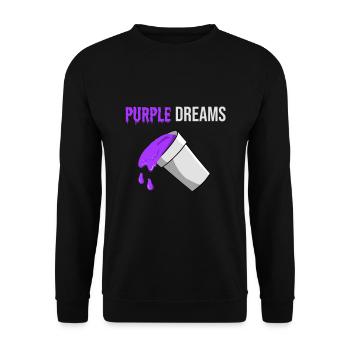 Codeine Rap Lean Hustensaft Purple Drank - Unisex Sweatshirt - black - Front - Alina (178cm) & Michal (187cm)