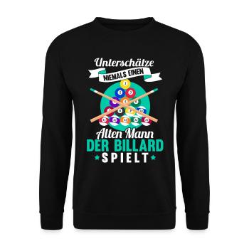 Cadeau de boule de billard queue de billard drôle - Sweat-shirt Unisexe - noir - Devant - Alina (178cm) & Michal (187cm)