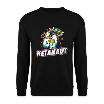 Keta tanzen Astronaut Techno Underground - Unisex Pullover - Schwarz - Vorne - Alina (178cm) & Michal (187cm)