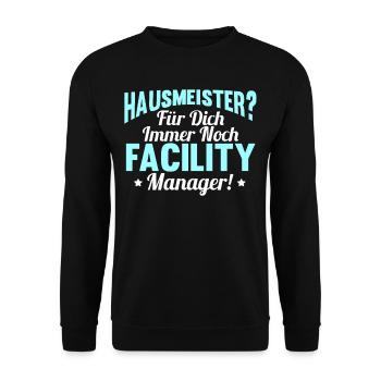Lustig Hausmeister Facility Manager Job Geschenk - Unisex Pullover - Schwarz - Vorne - Alina (178cm) & Michal (187cm)