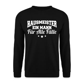 Lustig Hausmeister Facility Manager Job Geschenk - Unisex Pullover - Schwarz - Vorne - Alina (178cm) & Michal (187cm)