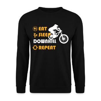 Downhill Graphic Tshirt - Unisex Pullover - Schwarz - Vorne - Alina (178cm) & Michal (187cm)