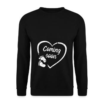 Drôle de grossesse enceinte cadeau parents - Sweat-shirt Unisexe - noir - Devant - Alina (178cm) & Michal (187cm)