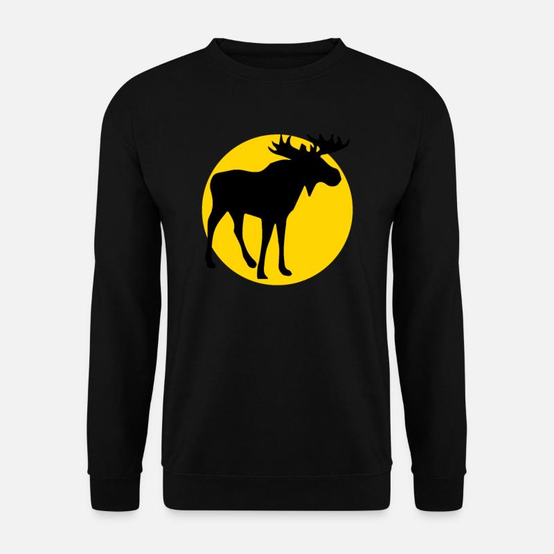 moose and moon - Unisex Sweatshirt - black