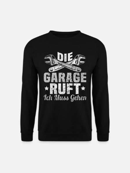 Lustig Mechaniker Auto Reparatur Garage Geschenk - Unisex Pullover - Schwarz