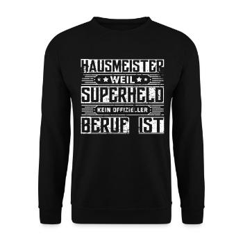 Lustig Hausmeister Facility Manager Job Geschenk - Unisex Pullover - Schwarz - Vorne - Alina (178cm) & Michal (187cm)