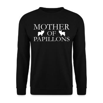 Papillon Mother - Unisex Sweatshirt - black - Front - Alina (178cm) & Michal (187cm)