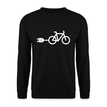 Ebike battery electric bike pedelec electric bike - Unisex Sweatshirt - black - Front - Alina (178cm) & Michal (187cm)