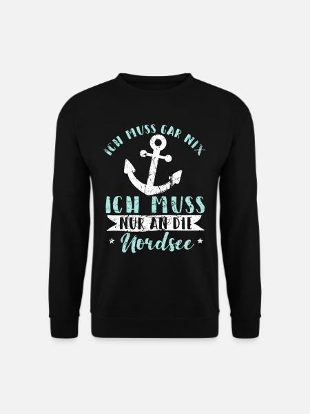 Küstenkind Norddeutschland Ostsee Nordsee Geschenk - Unisex Pullover - Schwarz