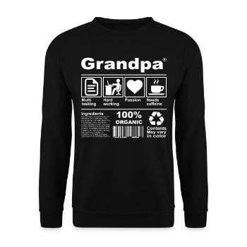 Grandpa - Unisex Sweatshirt - black - Front - Alina (178cm) & Michal (187cm)