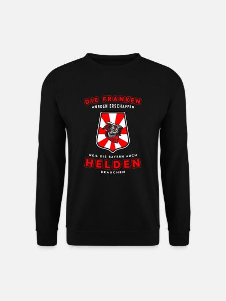 Fränkisch Fränkischer Dialekt Spruch Franke - Unisex Pullover - Schwarz