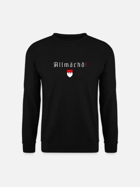 Fränkischer Dialekt Franken Wappen Franke Allmächd - Unisex Pullover - Schwarz