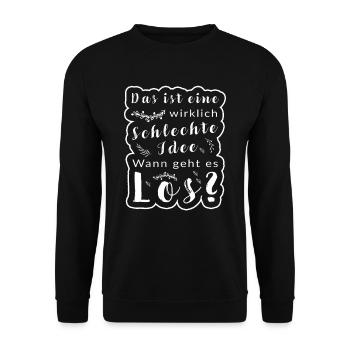 Beste Freundinnen Geschenk Busenfreundin BFF - Unisex Pullover - Schwarz - Vorne - Alina (178cm) & Michal (187cm)